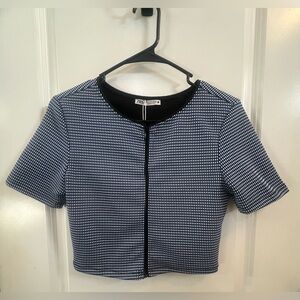 NWT Zara Zip Crop Top Size S